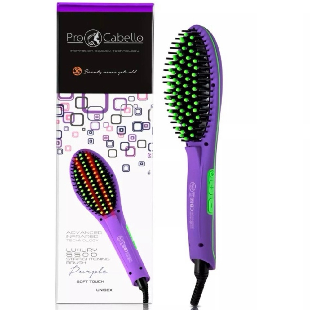 Purple Hair Straightening Brush